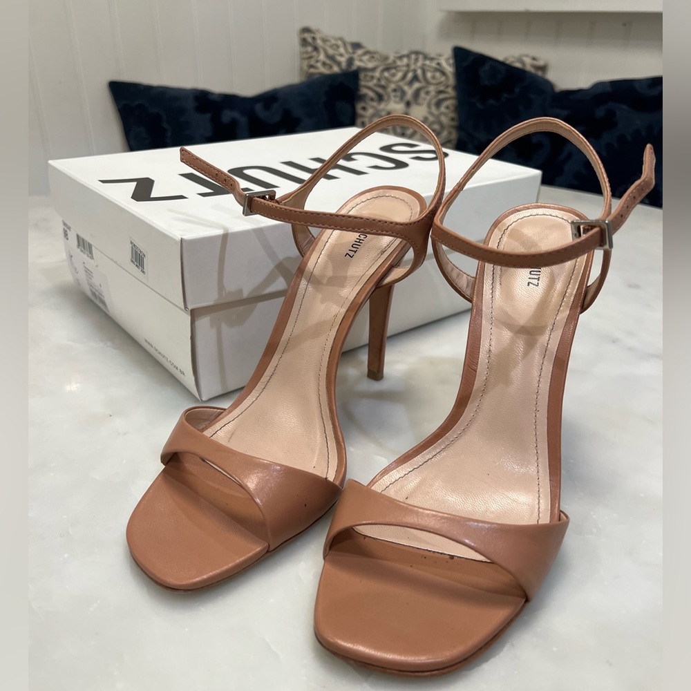 Schutz Shoes | Schutz Jade Leather Strappy Heeled. Color: Toasted Nut, Size: 9B